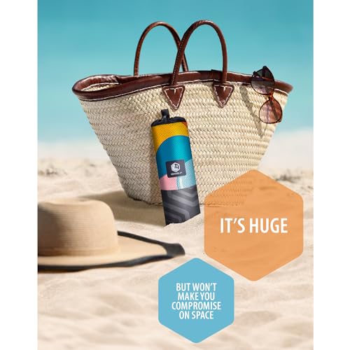 VENTURE 4TH Microfiber Beach Towel: Quick-Dry, Compact, Sand-Free, Absorbent, Sandproof and Lightweight - Perfect for Camping, Beach, and Roadtrips (Sky's The Limit Design | 35x78 inches) - color: Sky's the Limit, size: Extra Large (78" x 35")