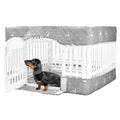 PJYuCien Dog Playpen Bottom Pad and Cover Fits for 36 Inch 4 Panels Exercise Pet Pen,Grey - style: Grey Bottom Cover Set, 36"Width, Grey ( Adhesive Tape Connections )
