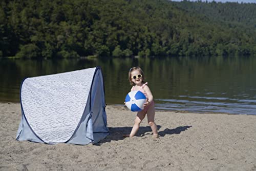Babymoov Anti-UV Baby & Toddler Beach Tent UPF 50+ Sun Protection with Pop Up System for Easy Use & Transport, Blue Waves (Summer 2025 Edition) - style: Blue Wave Tent