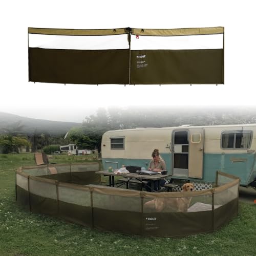 Portable Outdoor Dog Fence, Lightweight Fabric Pen, RV Camping (Khaki Brown) - color: Khaki Brown