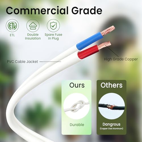 String Lights for Outside 300FT(3x100FT) Outdoor Lights with 150+6(Spare) Edison Shatterproof Bulbs, Patio Light Connectable for Backyard, Bistro,Porch,White Cord String Light Waterproof - color: White, size: 300ft