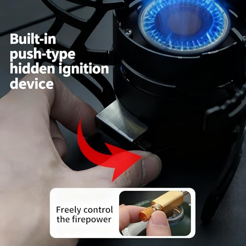6800W Foldable Camping Gas Stove – High-Power Portable Stove for Outdoor Cooking, Windproof & Compact Design