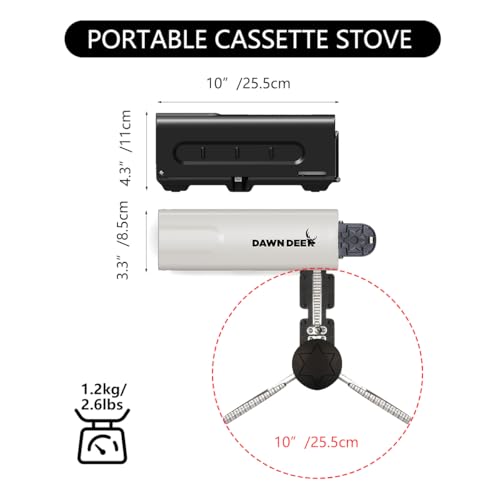Portable Cassette Stove With Delicate Storage Bag, Foldable Camp Stove Compact Camping Stove, 2200W Folding Butane Gas Burner (White) - color: White