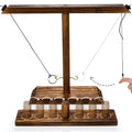 Ring Toss Game for Adults, Wooden Hook and Ring Game Handmade for Bars, Home, Party, Yard Games, Outdoor Indoor Games for All Ages, Large Size 16" X 13"