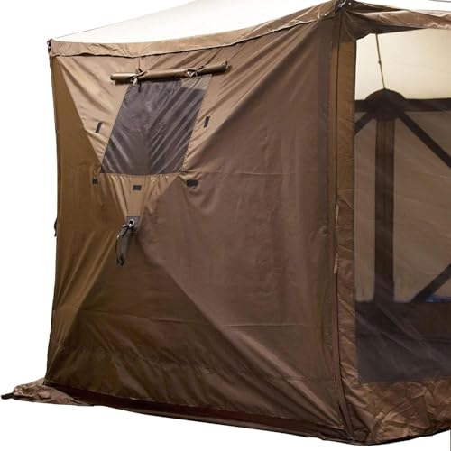 Clam Quick-Set Wind & Sun Panels 2-Pack – Brown Screen Tent Sidewalls – Fits Traveler, Venture & Escape – Shade & Privacy – Carry Bag – Tent Not Included - color: Brown, size: 2 Panel