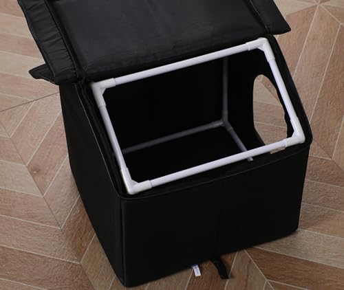 Outdoor Cat House Cat House for Outdoor and Indoor Use - Waterproof Shelter for Cats, Dogs, and Feral Animals (Black cat House, Medium) - color: Black cat house, size: Medium
