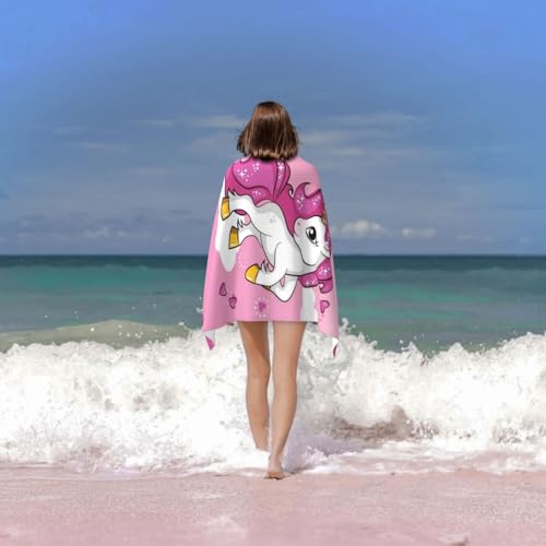 Cute Unicorn Beach Towel for Kids/Girls/Toddler/Baby, Personalized Microfiber Beach Towels Bulk, Quick Dry Beach Towel for Pool, Lightweight Bath Towels Oversized Clearance 30"x 60" - color: Unicorn1, size: 30"x 60"
