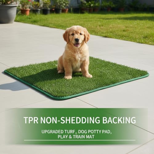 Artificial Grass for Dogs Potty Dog Grass Pad, 18x28 Inch Artificial for Dogs Potty Training, Realistic Turf Mat for Indoor & Balcony Use