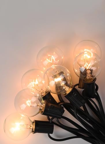 Brightown G40 Replacement Light Bulbs, 5W Clear Globe Bulb fits E12 C7 Candelabra Screw Base Sockets, 1.5 Inch Dimmable Light Bulbs for Indoor Outdoor Patio Decor, Pack of 50 - color: Clear, size: 50 Pack