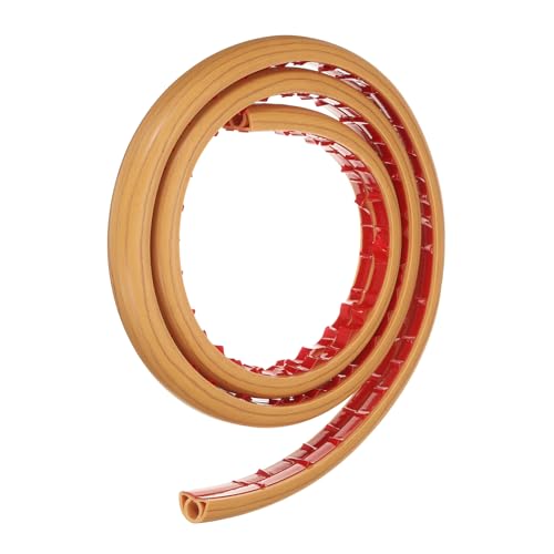 HARFINGTON 4ft Cord Cover Floor W0.3 x H0.3 Inner Channel PVC Hide Extension Cable Floor Wire Hider Wire Covers Protector for Prevent Cable Trips Cables Management, Wood Yellow - color: Wood Yellow, size: W0.3"xH0.3"x4ft