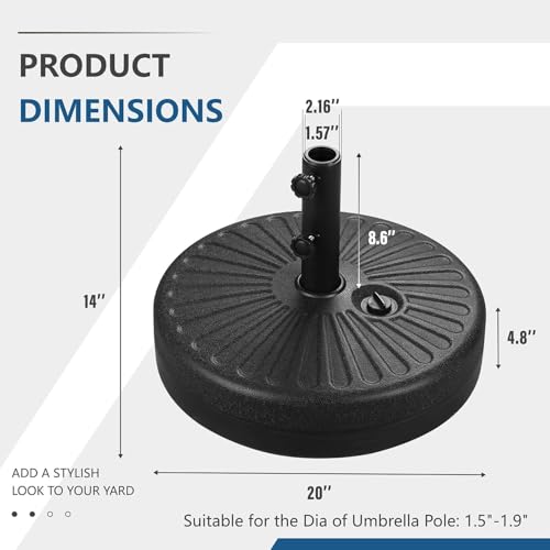 HYD-Parts 9FT Patio Umbrella Outdoor Table Umbrella,Market Umbrella with Push Button Tilt and Crank for Garden, Lawn, Deck, Backyard & Pool, with a Base (Green) - color: Green, size: Umbrella+Base