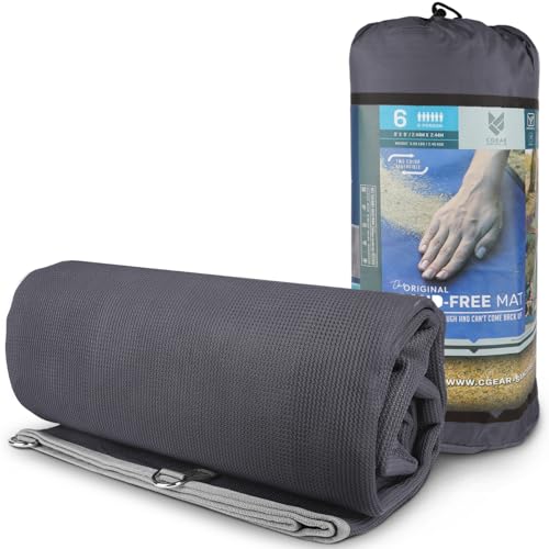 CGEAR Original Sand-Free Outdoor Camping Mat – Beach, Picnic & Camping Ground Mat with Carry Pouch - color: Boulder Gray, size: 12' x 12' (Square)