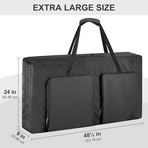 ALSLEA Cornhole Board Carry Bag - Heavy-Duty 600D Oxford Storage Case Fits 4'x2' Regulation Boards | Tailgate, Beach, Backyard Game Transport & Organizer Black - color: Black-3 Pockets