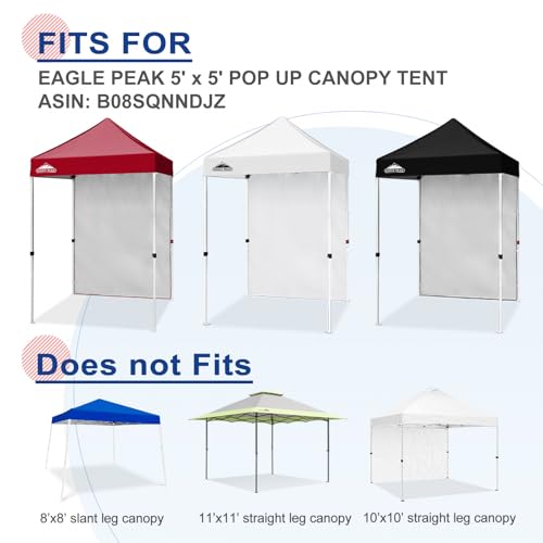 EAGLE PEAK Canopy Sidewall for 5x5 Pop Up Canopy Frame, Single Side Wall Panel Only (Fits 5x5 Straight Leg Frame, Canopy Top or Frame NOT Included), Burgundy - color: Burgundy