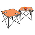Moclever 2PCS Foldable Camping Table–Ultralight Portable Table with Cup Holders&Carry Bag, Perfect for Outdoor Adventures,Picnic,Beach, BBQ,Hiking & Home Use - style: 2Pcs Orange