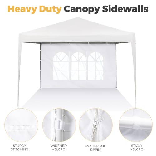 10x10 Pop Up Canopy Sidewall - 1 PC 300D Waterproof Attachable Tent Wall, Privacy Shade for Outdoor Events, Vendor Booths (Tent Not Include, with PVC Church Window) - style: with PVC Church Window