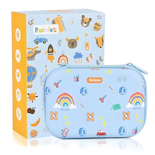 Small-First-Aid-Kit-for-Home-Car-Travel-Camping-Hiking-Kids, Mini Cute Portable Medical Emergency Kits Fits into a Purse, Diaper Bag & Backpack, Travel Must Have