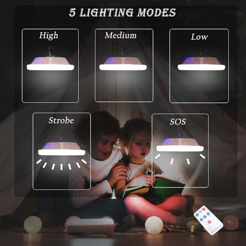 [120 LED ] Solar Camping Lights Rechargeable Portable Lantern Tent Lamp 5 Mode USB Remote Control Hanging Waterproof for Home Indoor Outdoor Emergency Courtyard 2 Pack - color: 4500Mah-120Led-2 Pack