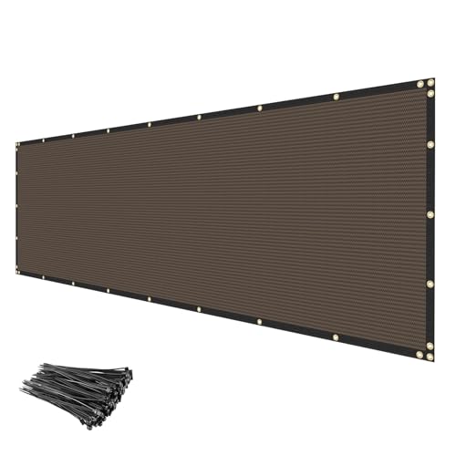 Privacy Fence Screen 6' x 2' Fencing Cover Heavy Duty Mesh Windscreen Cloth for Outdoor Garden Patio Backyard Chain Link Fence Brown - color: Brown, size: 6' x 2'