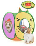 Bissap Pop Up Cat Cube, Collapsible Cat Hideouts Play House Peek Too Cat Cave Tent with 3 Holes for Indoor Outdoor Kittens Cats Puppies Rabbits Hideaway Bed Toy