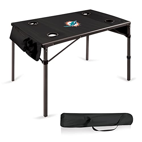 PICNIC TIME NFL Portable Soft Top Travel Table, Black