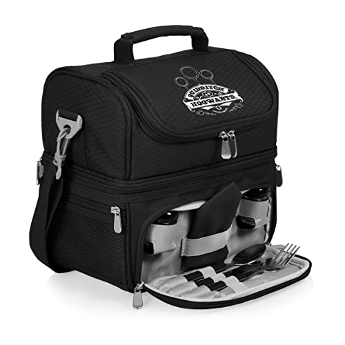 PICNIC TIME Harry Potter Quidditch Pranzo Lunch Bag, Insulated Lunch Box with Utensil Set, Lunch Cooler Bag, (Black), 11 x 7.5 x 12 - color: Harry Potter Quidditch - Black