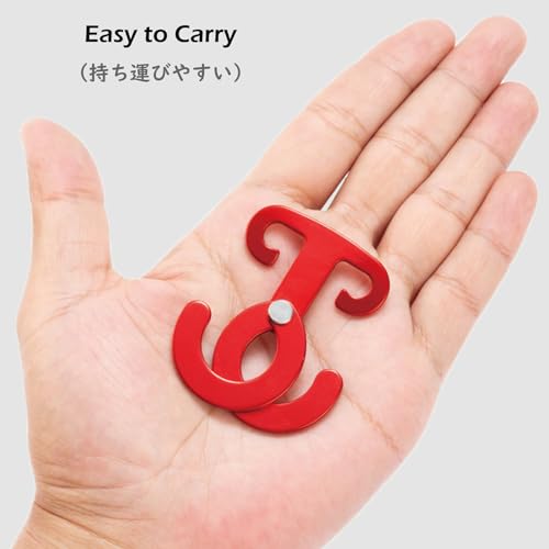 TRIWONDER Ultralight Aluminum T-Ring Hooks, Paracord Tension Camp Hooks Guyline Cord Adjuster for Tent Camping Hiking Backpacking Outdoor Activity (Blue - 6 Pack) - color: T-ring - Blue (6 Pack)