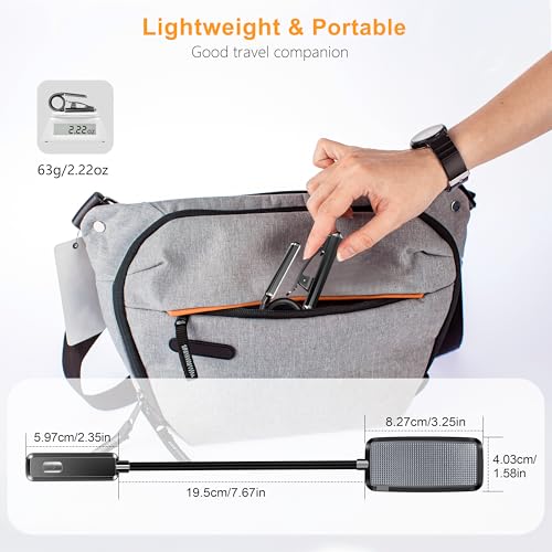 Gritin 9 LED Rechargeable Book Light for Reading in Bed - Eye Caring 3 Color Temperatures,Stepless Dimming Brightness,80 Hrs Runtime Small Lightweight Clip On Book Reading Light for Studying - color: ‎Black