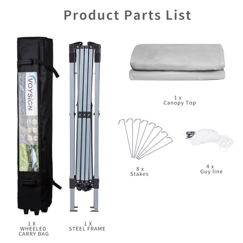 10x10ft Pop Up Canopy Tent 1-Person Setup Outdoor Instant Sun Shelter Straight Legs with Wheeled Carry Case, Stakes - Black - color: Black