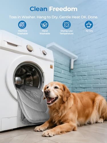 Dog Cooling Mat, Reversible Cool & Warm Pet Orthopedic Pad, Thick Mat for Summer & Winter, Machine Washable, Portable for Crate, Kennel, Bed, Floor, Sofa, Car (Cool Grey, Medium: 36" x 22") - size: Medium