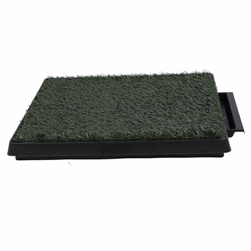 Zerodis Dog Grass Patch Potty, Artificial Reusable Washable Training Dog Grass Bathroom Turf with Pee Baffle and Tray for Small Medium Large Dogs (Small Size) - size: Small Size