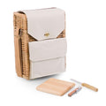 PICNIC TIME Corsica Wine and Cheese Picnic Basket, 2-Bottle Wine Tote Bag, Gift for Wine Lovers, (Beige Canvas) - size: 9.75 x 6.5 x 13.75, style: Corsica Wine & Cheese Picnic Basket, 2-Bottle Wine Carrier