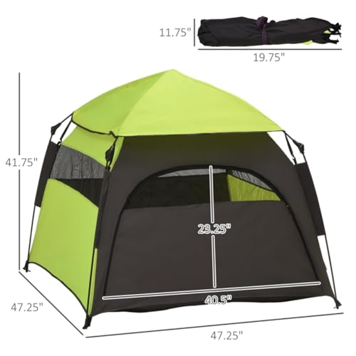 Pop Up Dog Tent for Large Dogs with Sunshade Top and Ventilation – Portable Pet Shelter for Camping Beach Backyard