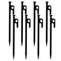 8Pack Tent Stakes Heavy Duty Camping Stakes for Camping 9.84inch Steel Metal Tent Pegs Unbreakable and Inflexible - size: 25cm/9.84in