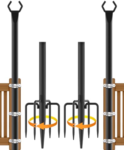 NUERPO 2 Pack String Light Poles,Metal Poles for Hanging Outdoor Light Strings,2 Pack 10 FT Light Poles Stand for Outside Garden,Patio,Wedding,Backyard,Deck,Party - size: 2 Pack 10 FT Light Poles