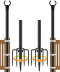 NUERPO 2 Pack String Light Poles,Metal Poles for Hanging Outdoor Light Strings,2 Pack 10 FT Light Poles Stand for Outside Garden,Patio,Wedding,Backyard,Deck,Party - size: 2 Pack 10 FT Light Poles
