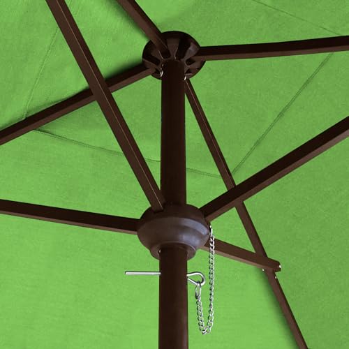 EliteShade USA 10-Year-Non-Fading 6x6Ft Square Market Patio Umbrella, UPF 50+ UV Protection Performance Sun Umbrella, Heavy Duty Commercial Grade Outdoor Table Umbrella with Crank, Windproof Vented Top for Garden, Pool, Deck and Outdoor Playsets, Macaw Gr