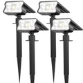 HGGH Solar Lights Outdoor Waterproof IP67, 60 LED 3 Lighting Modes Solar Spot Lights Outdoor for Yard Garden Pathway Landscape, Auto On/Off, Function 2 in 1(Cool White, 4 Pack) - color: Cool White