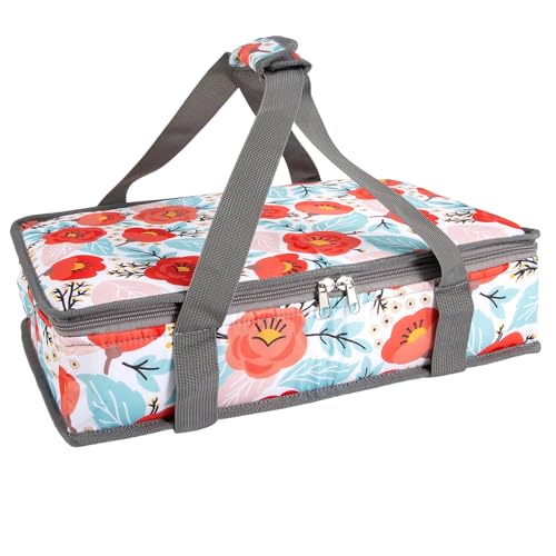 Insulated Casserole Carrier for Hot or Cold Food with Handle Food Transport for Travel Picnic Cookouts,Fits Pioneer Woman Kitchen Stuff Accessories and 9" x 13" Baking Dish - color: Color Five