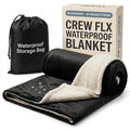 Waterproof Blanket for Bed Intimacy (90"x 80" King Size) Reversible Fleece | Sherpa, Love Blanket, Water Proof TPU Stain Proof Couch Furniture Mattress Winter Large Dog Bed Cover - Black - color: Black, size: 90 x 80 inch