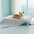 ZOMISIA Premium Cooling Blanket for Large Dogs - Q-MAX>0.5 Cold Breathable Washable Pet Mat, Travel Soft Dog Summer Essentials, Grey, 40"x50" - color: Grey, size: L(40x50")