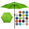 Blissun 7.5 ft Patio Umbrella, Yard Umbrella, Outdoor Market Umbrella with Push Button Tilt Crank, Lime - color: Lime