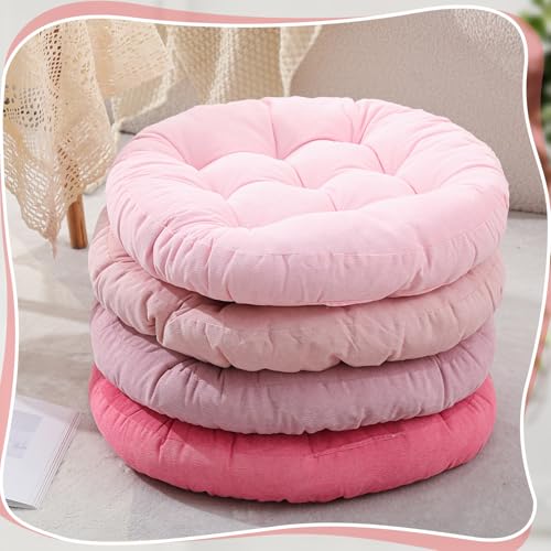 Jerify Floor Pillow Cushions Large Round Square Large Meditation Floor Pillow for Classroom Adult Meditation Picnic Party Seating Learning Daycare School(Round,Mixed Pink,4 Pcs) - color: Pink, size: Round