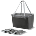 CleverMade EcoBasket Collapsible Tote Basket – Reusable Grocery Tote - color: Gray, size: 64L - 2 Pack