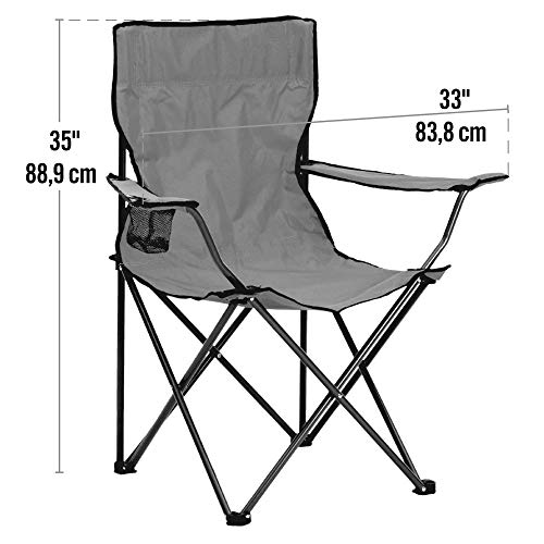 Quik Shade Chair Portable Folding Chair with Arm Rest Cup Holder and Carrying and Storage Bag, Red (146115) - color: Red