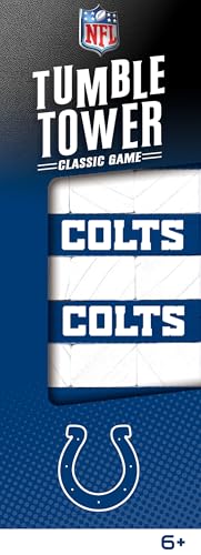 MasterPieces Game Day - NFL Indianapolis Colts - Officially Licensed Tumble Tower, Real Wood Blocks - style: Indianapolis Colts