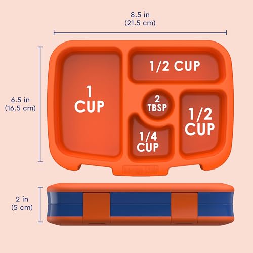Bentgo Kids Prints Leak-Proof, 5-Compartment Bento-Style Kids Lunch Box - Ideal Portion Sizes for Ages 3-7, Durable, Drop-Proof, Dishwasher Safe, & PFAS & BPA-Free Materials (Sports) - color: Sports
