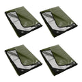 RedSwing 4 Pack Heavy Duty Waterproof Emergency Thermal Tarp, Insulated Survival Blanket for Outdoor Camping, Hiking, and Emergency Shelter, Green - color: Green 83''x59'', 4 Packs