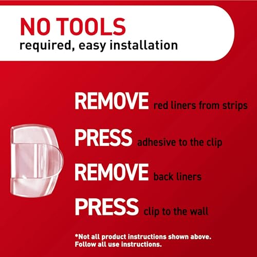 Command Outdoor Light Clips, 20 Clear Clips and 24 Command Strips, Damage-Free Hanging Outdoor Light Clips with Weather Resistant Strips, Wall Clip for Hanging Outdoor Lights and Cable Management - size: 20 Clips (Pack of 3)