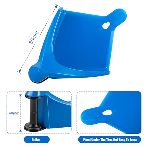Dreyoo 4 Pcs Car Hose Guide, Tire Hose Roller for Car Washing, Detailing Tire Hoses Guide Preventing Pressure Washer Hoses Stuck Under The Wheels, Plastic Wash Tool to Avoid Snagging(Blue) - color: Blue